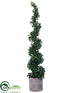 Silk Plants Direct Citrus Leaf Spiral Topiary - Green - Pack of 1