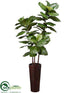 Silk Plants Direct Fiddle Leaf Tree - Green - Pack of 1