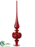 Silk Plants Direct Rhinestone Glass Finial Table Top - Red - Pack of 1