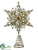 Snowflake Tree Topper - Gold - Pack of 6