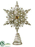 Silk Plants Direct Snowflake Tree Topper - Gold - Pack of 6