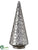 Glass Cone Décor - Silver Antique - Pack of 2