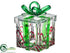 Silk Plants Direct Peppermint Candy, Candy Cane Gift Box - Green Red - Pack of 6
