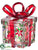 Holly Pattern Gift Box - Red Green - Pack of 12