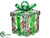 Poinsettia Pattern Gift Box - Green Red - Pack of 6