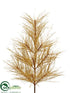 Silk Plants Direct Long Needle Pine Swag - Gold Glittered - Pack of 2