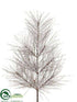 Silk Plants Direct Long Needle Pine Swag - Silver Glittered - Pack of 2
