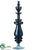Glass Finial Jar - Blue - Pack of 3