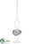 Glass Laced Décor - Silver Clear - Pack of 2