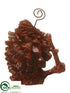 Silk Plants Direct Pine Cone Place Card Holder - Rust - Pack of 12