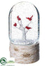 Silk Plants Direct Cardinal Musical Snow Globe - Red White - Pack of 1