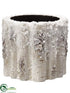 Silk Plants Direct Faux Birch Container - Whitewashed - Pack of 6