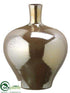 Silk Plants Direct Ceramic Vase - Gold - Pack of 1