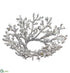 Silk Plants Direct Iced, Glittered Plastic Twig Candle Ring - Silver - Pack of 4