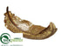 Silk Plants Direct Feather Plate - Gold Antique - Pack of 2