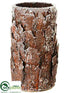 Silk Plants Direct Paper Bark Container - Brown Snow - Pack of 6