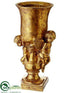Silk Plants Direct Polyresin Angel Urn - Gold Antique - Pack of 2
