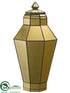 Silk Plants Direct Diamond Shaped Fiberglass Jar - Gold Tiffany - Pack of 1