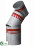 Silk Plants Direct Tin Planter - Gray Red - Pack of 4
