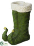 Silk Plants Direct Elf Boots Container - Green - Pack of 1