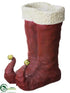 Silk Plants Direct Elf Boots Container - Red White - Pack of 1