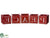 Peace Wood Box - Red White - Pack of 4