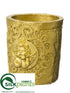 Silk Plants Direct Medallion Pot - Gold - Pack of 12