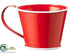 Silk Plants Direct Tin Cup - Red - Pack of 10