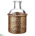 Silk Plants Direct Filigree Glass Vase - Gold Clear - Pack of 6