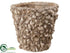 Silk Plants Direct Poly Resin Shell Container - Beige - Pack of 1