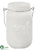 Snowed Glass Jar - Frosted - Pack of 6
