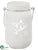 Snowflake Glass Jar - Frosted - Pack of 6