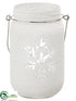 Silk Plants Direct Snowflake Glass Jar - Frosted - Pack of 6