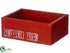 Silk Plants Direct Merry Christmas Wood Box - Red White - Pack of 12