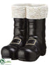 Silk Plants Direct Santa's Boots Container - Black White - Pack of 2