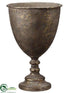 Silk Plants Direct Metal Urn - Bronze Antique - Pack of 4