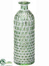 Silk Plants Direct Glass Vase - Green White - Pack of 12
