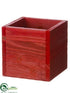 Silk Plants Direct Wood Box - Red - Pack of 12