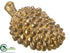 Silk Plants Direct Polyresin Pine Cone - Gold Antique - Pack of 8