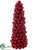 Ornament Ball Cone Topiary - Red - Pack of 1