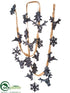 Silk Plants Direct Snowflake, Reindeer, Tree Garland - Gray Whitewashed - Pack of 12