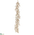 Silk Plants Direct Iced, Glittered Plastic Twig Garland - Gold - Pack of 2