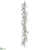 Iced, Glittered Plastic Twig Garland - Silver - Pack of 2