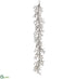 Silk Plants Direct Iced, Glittered Plastic Twig Garland - Silver - Pack of 2