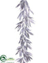 Silk Plants Direct Eucalyptus Garland - Silver Glittered - Pack of 4