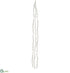 Silk Plants Direct Glittered Plastic Twig Garland - Silver - Pack of 6
