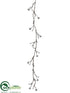 Silk Plants Direct Jingle Bell Garland - Silver - Pack of 6