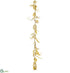 Silk Plants Direct Metallic Eucalyptus Leaf Garland - Champagne - Pack of 12