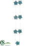Silk Plants Direct Snowflake Garland - Blue - Pack of 6
