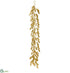 Silk Plants Direct Glittered Coffee Leaf Garland - Gold - Pack of 6